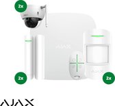BAY - Kit système d'alarme Ajax avec 2 Caméras dôme WiFi Full HD Dahua - Wit