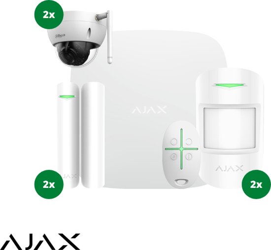 Ajax - Alarme maison Ajax Hub 2 Blanc - Kit 5 - Accessoires alarme - LDLC