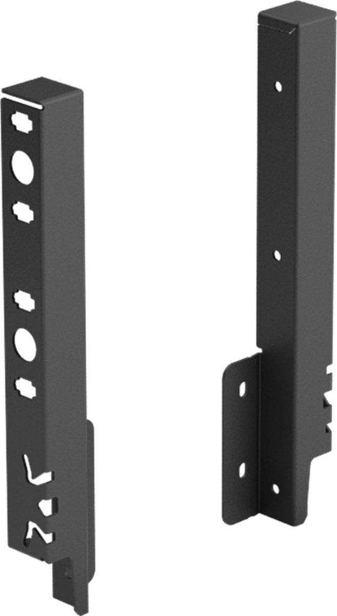 Hettich ArciTech Set achterwandverbinder 218mm antraciet links/rechts