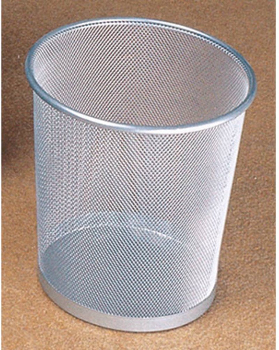 Goedkoopste Helit the circle network H2518500 Prullenbak 15 l (Ø x h) 265 mm x 280 mm Metaal Zilver 1 stuk(s