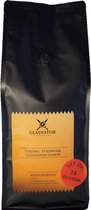 Gladiator Coffee | 2x zo sterke koffie | Koffiebonen | Zak 500 gram | Dark Roast | Voor koffie, cappuccino of espresso | Voor koffiemachines, koffiezetapparaat, koffiemachine met b