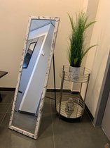 Staande spiegel - EXCLUSIEVE UITGAVEN - Marmeren model - Spiegel - XL uitgaven - HOGE KWALITEIT - WHITE EDITION - Kledingspiegel - Multifunctioneel - Visagie spiegel - Make-up spiegel - Deurs