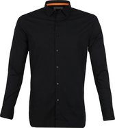 Hugo Boss - Overhemd Zwart - XL - Heren - Slim-fit