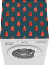 Wasmachine beschermer mat - Design - Dynamiet - Rood - Breedte 60 cm x hoogte 60 cm