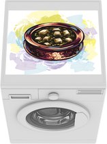 Wasmachine beschermer mat - kerrie - Breedte 55 cm x hoogte 45 cm
