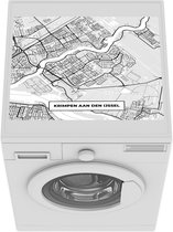 Wasmachine beschermer mat - Stadskaart - Krimpen aan den IJssel - Grijs - Wit - Breedte 55 cm x hoogte 45 cm - Plattegrond