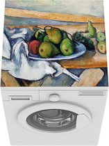 Wasmachine beschermer mat - Stilleven met peren - Schilderij van Paul Cézanne - Breedte 60 cm x hoogte 60 cm