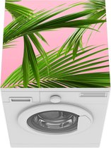 Wasmachine beschermer mat - Palmbladeren - Roze - Tropisch - Breedte 60 cm x hoogte 60 cm