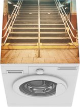Wasmachine beschermer - Wasmachine mat - POV-beeld van treden op een NYC-metropost. Textuur en kleur lock-up toegevoegd - 60x60 cm - Droger beschermer