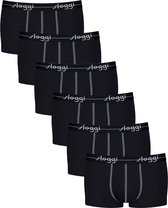 Sloggi Retro Short 6-Pack Heren Onderbroeken - Zwart - Maat L