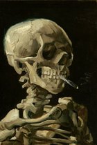 Poster - Hoofd van een skelet met een brandende sigaret, 1886 Vincent Van Gogh, Premium Print