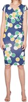 Dames Jurk - Groen - Geel - Blauw - Wit - Maat XL (2686)