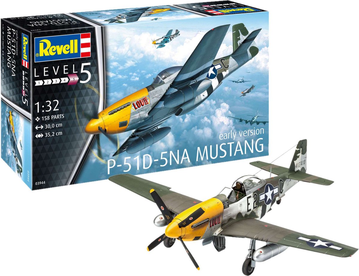 Revell Modelbouwpakket Vliegtuigen - 03944 P-51D Mustang Plastic - 1:32 - Modelbouw — afbeelding 2