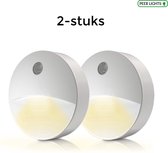 LED / prise LED - Veilleuse 2 pièces avec capteur jour / nuit - Fonctionne à l'électricité - Lumière chaude - Pour la chambre bébé / enfant