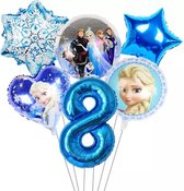 Elsa Bevroren Prinses Folie Ballonnen 1 Set Disney Thema Verjaardagsfeestje Decoraties 32inch Nummer 8