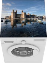 Wasmachine beschermer mat - Wales - Water - Kasteel - Breedte 60 cm x hoogte 60 cm