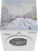 Wasmachine beschermer mat - Sneeuw in Argenteuil - Claude Monet - Breedte 60 cm x hoogte 60 cm