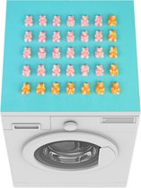 Wasmachine beschermer mat - Bovenaanzicht van gummiberen - Breedte 60 cm x hoogte 60 cm