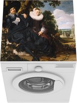 Wasmachine beschermer mat -  een stel - Frans Hals - Breedte 60 cm x hoogte 60 cm