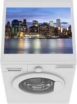 Wasmachine beschermer mat - New York - Skyline - Water - Breedte 55 cm x hoogte 45 cm