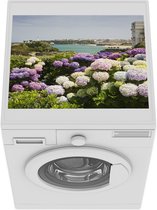 Wasmachine beschermer mat - Hortensias bij de zee - Breedte 55 cm x hoogte 45 cm