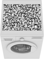 Wasmachine beschermer mat - Bloemen - Zentangle - Patronen - Breedte 55 cm x hoogte 45 cm