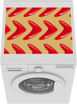 Wasmachine beschermer mat - Patronen - Boemerang - Popart - Rood - Breedte 55 cm x hoogte 45 cm