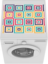 Wasmachine beschermer mat - Vierkant - Patroon - Geometrie - Breedte 55 cm x hoogte 45 cm