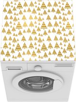 Wasmachine beschermer - Wasmachine mat - Kerstboom - Goud - Patronen - 60x60 cm - Droger beschermer