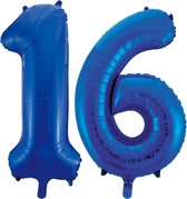 Folie ballonnen 16 blauw.