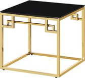 Hoom Interiors Antica - Table d'appoint - Table d'appoint - Cadre doré - Glas