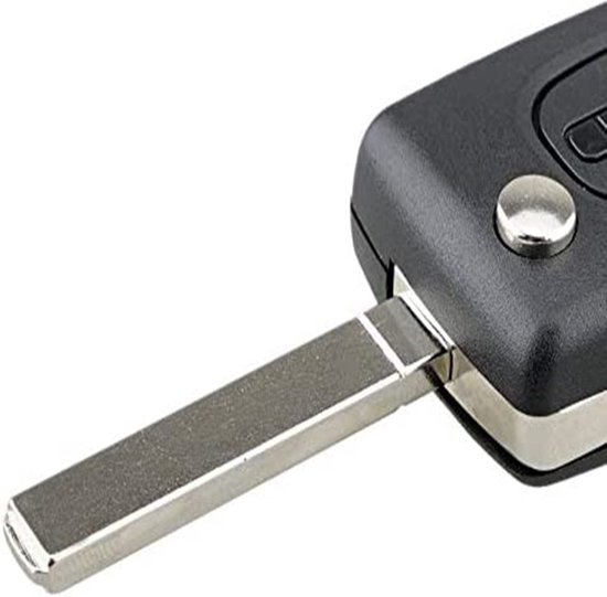 thumbnail: Heart Horse Reservesleutel Voor Peugeot & Citroën – 2-knops Afstandsbediening Met ID46 Chip, HU83 Mes, 433Mhz