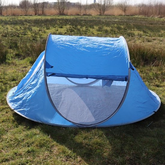 barst Wanten Artistiek Orange85 Pop Up Tent - 2 Personen - Camping - Blauw - 220x130x95cm - Nylon  -... | bol.com