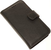 Made-NL Handgemaakte ( Samsung Galaxy S21 ) book case Zwart reptielen print