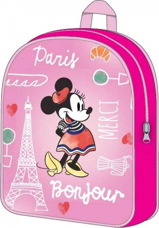 Minnie Mouse Bonjour Paris Sac à Dos École Cartable 3-6 Ans Rose