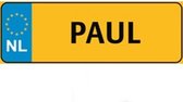 Nummer Bord Naam Plaatje - PAUL - Cadeau Tip