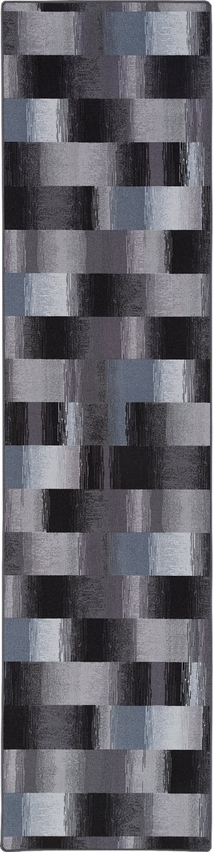 Snapstyle Design velours vloerkleed loper Mystic Karo Blauw