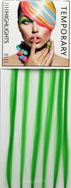 6 x Funny Kinder Color Hair Extensions Groen 35 cm