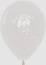 Ballon "Just Married" : 10 x Ballon 30cm / transparant (clear)  / merk : Sempertex