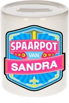 Kinder spaarpot voor Sandra - keramiek - naam spaarpotten