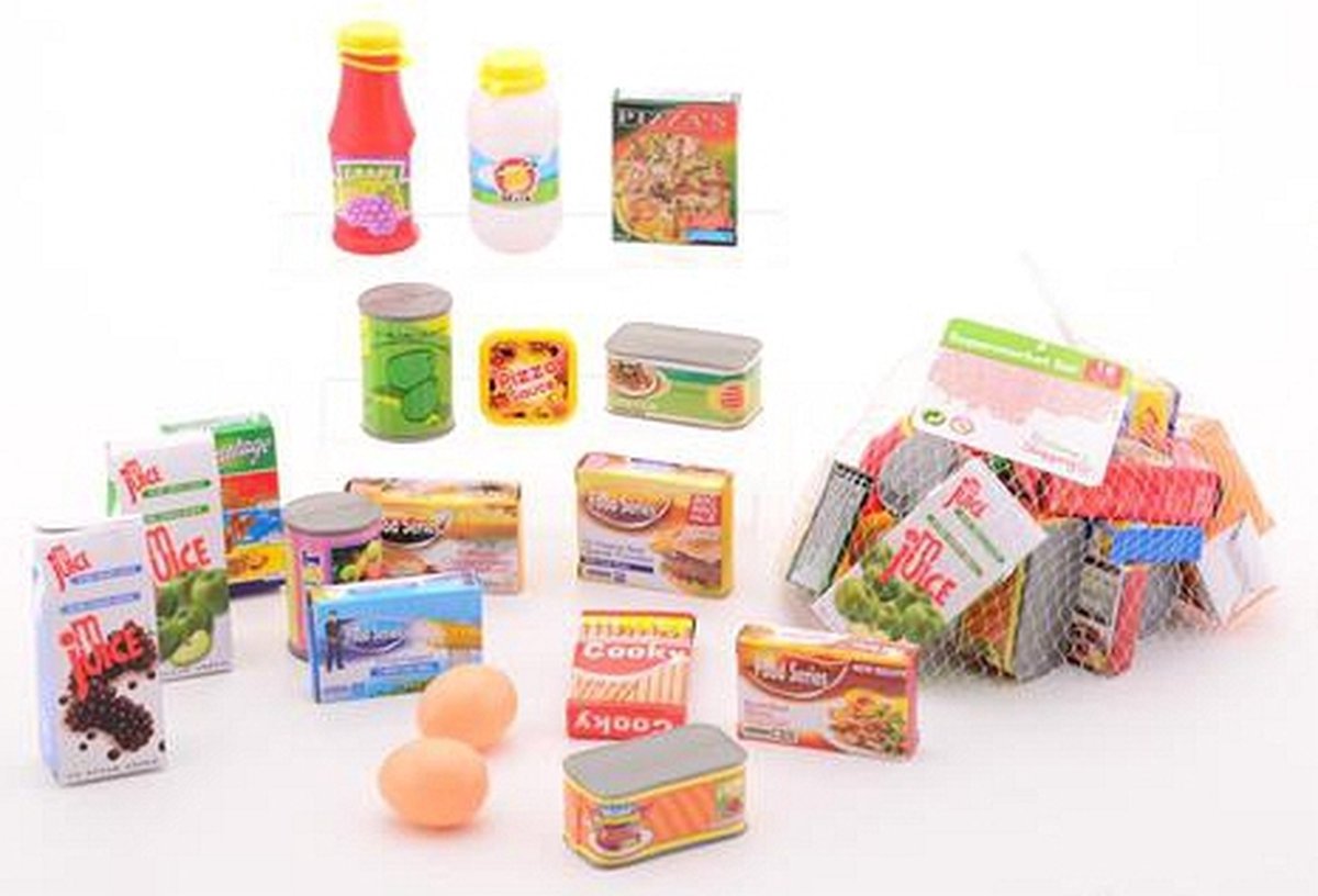 Surrey optocht Wie Speelgoed supermarkt accessoires voor kinderen - Mini boodschappen | bol.com