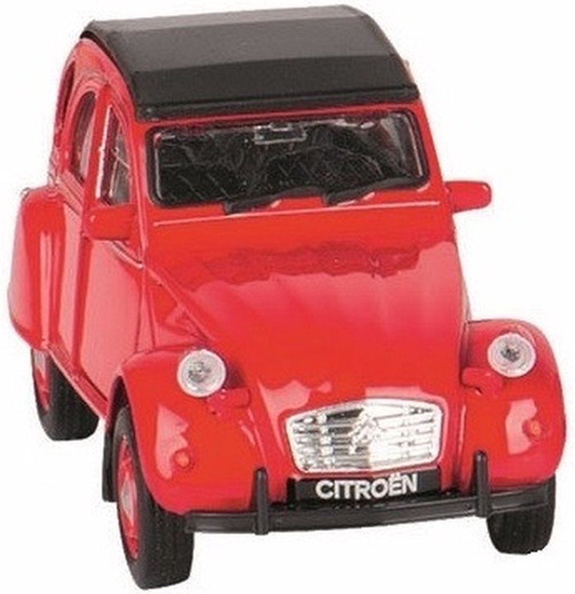 Welly Modelauto Citroen 2CV - rood - dicht - schaal 1:36 - schaalmodel auto