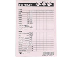 Compleet Yahtzee spel set - 100 vellen scoreblok - 6 dobbelstenen - 1 beker - Familiespellen - Dobbe