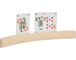 Kaarthouder Hout Middel Gebogen – 35 cm – Kaartenhouder voor Bordspellen, Kaartspellen & Familiespel