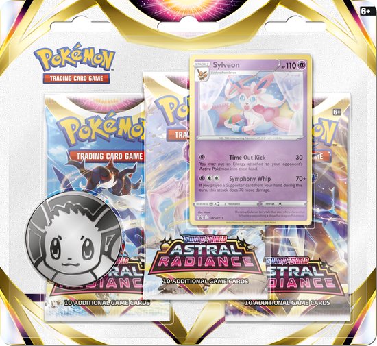 Afbeelding van het spel Pokémon Sword & Shield Astral Radiance 3BoosterBlister - Sylveon - Pokémon Kaarten