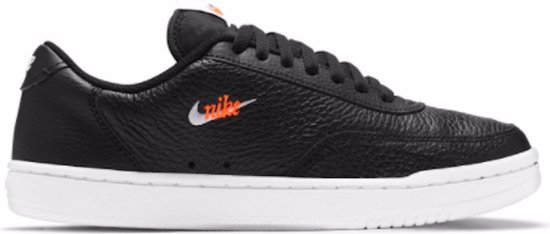 Nike Court Vintage Premium Dames Sneakers - Black/White-Total Orange - Maat 44.5