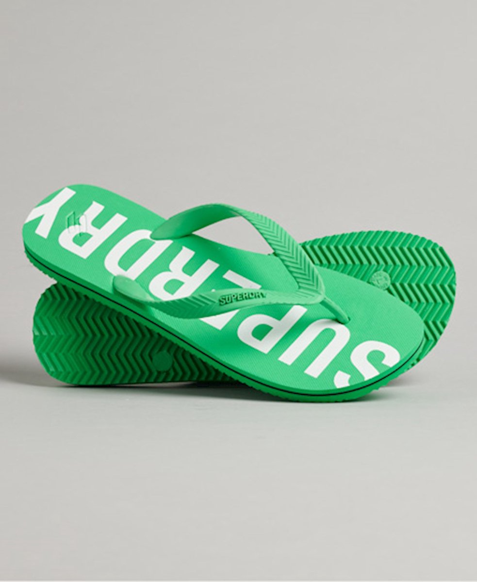 Superdry Heren Code Essential teenslippers Groen
