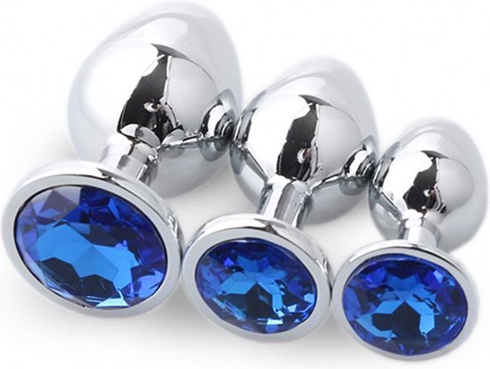 Tipstoys Anaal Buttplug Set Seksspeeltjes Voor Koppels Blauw 4601