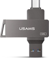 USAMS 128GB Usb Stick met Type C + USB 3.0 Dual Flash drive memory stick 2 in 1 OTG (On The Go)