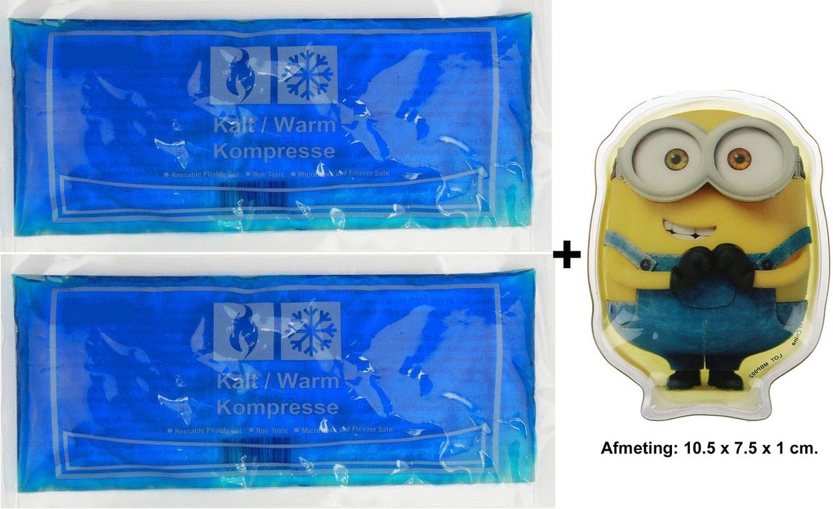 Goedkoopste Cold/Hotpack - 29 x 12 cm - 2 stuks Minion mini Coldpack!!